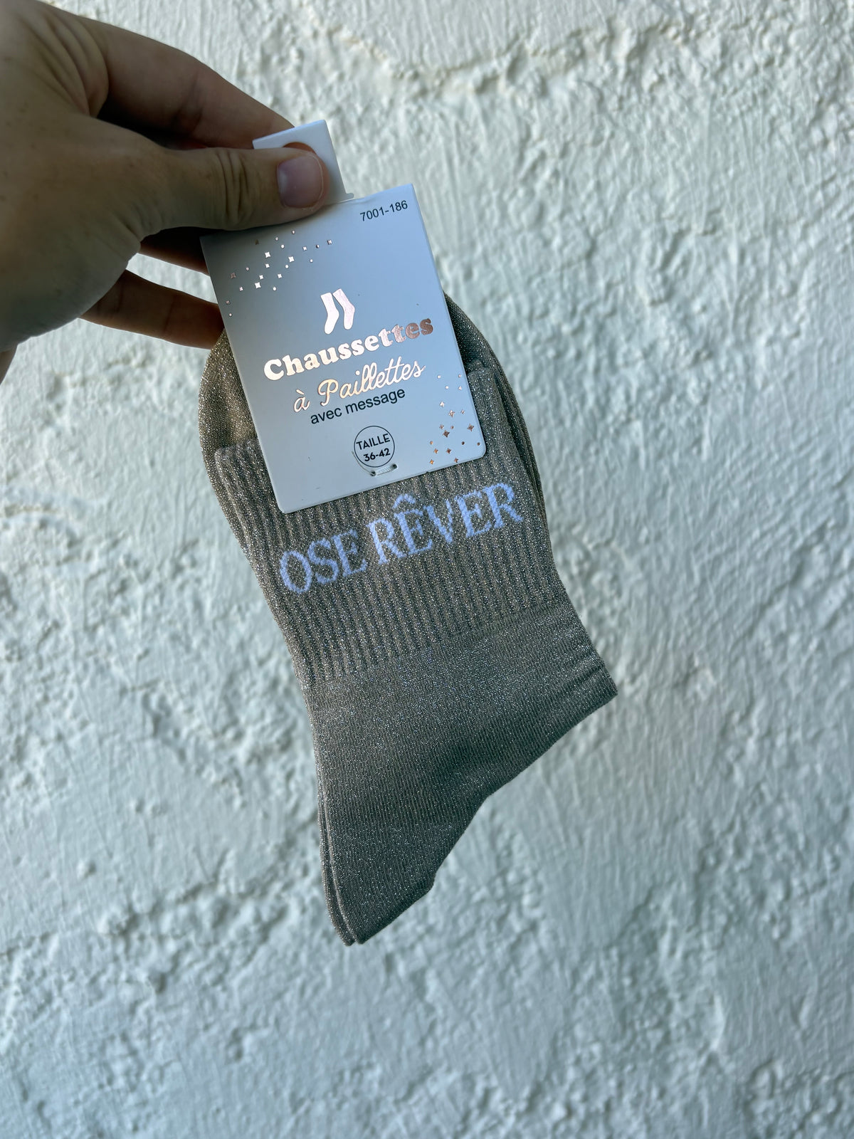 Chaussettes à paillettes "Ose rêver"
