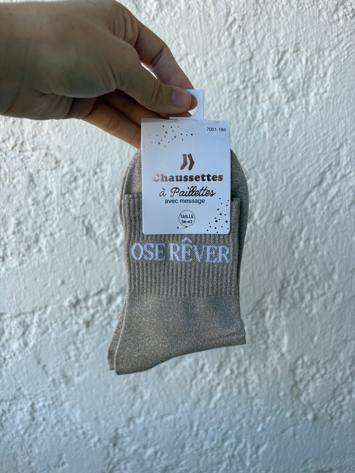 Chaussettes à paillettes "Ose rêver"