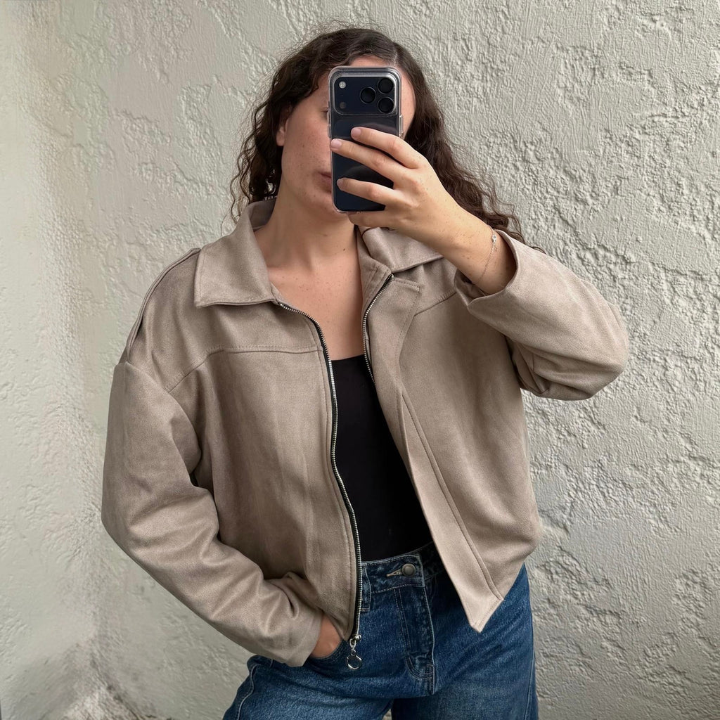 Veste effet daim